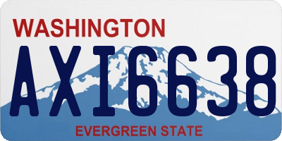WA license plate AXI6638