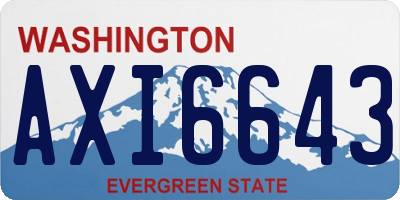 WA license plate AXI6643