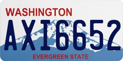 WA license plate AXI6652