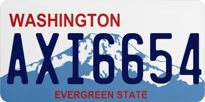 WA license plate AXI6654
