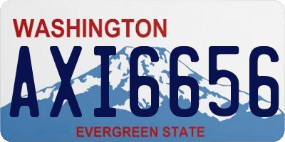 WA license plate AXI6656