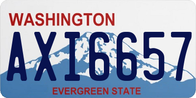 WA license plate AXI6657