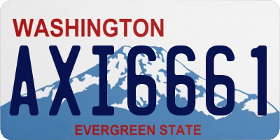 WA license plate AXI6661