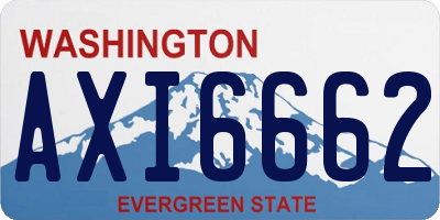 WA license plate AXI6662