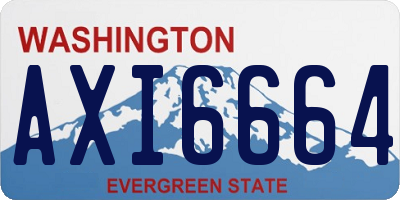 WA license plate AXI6664