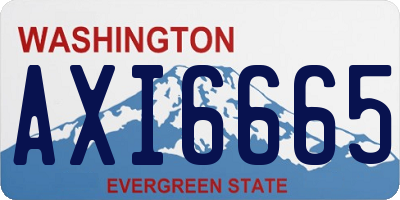 WA license plate AXI6665