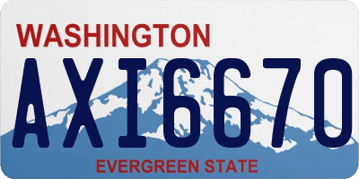 WA license plate AXI6670
