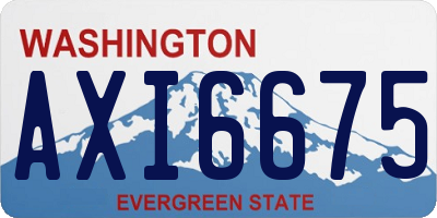 WA license plate AXI6675