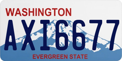WA license plate AXI6677
