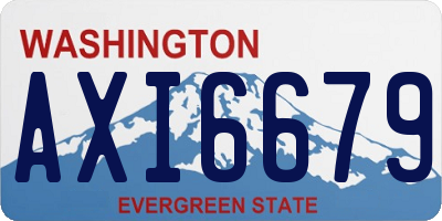 WA license plate AXI6679