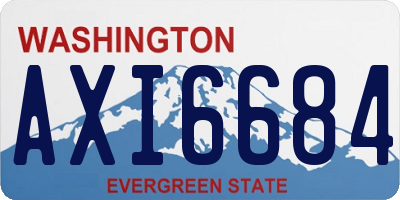 WA license plate AXI6684