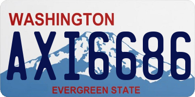 WA license plate AXI6686