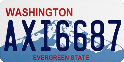 WA license plate AXI6687