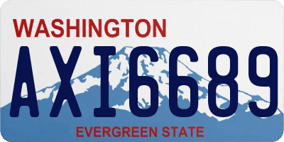 WA license plate AXI6689