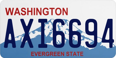 WA license plate AXI6694