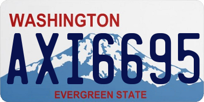 WA license plate AXI6695