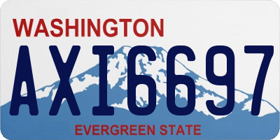 WA license plate AXI6697