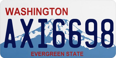 WA license plate AXI6698