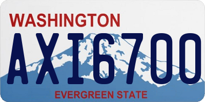 WA license plate AXI6700