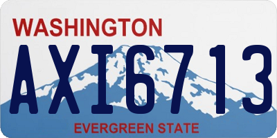 WA license plate AXI6713