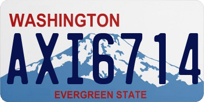 WA license plate AXI6714