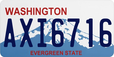 WA license plate AXI6716