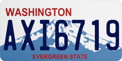 WA license plate AXI6719