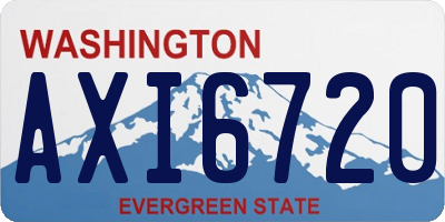 WA license plate AXI6720