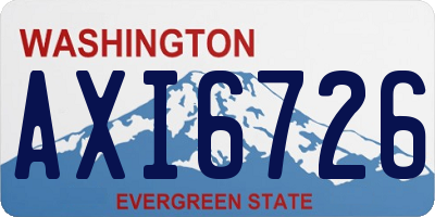 WA license plate AXI6726