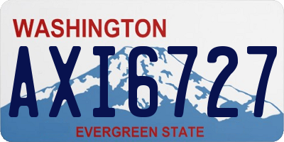WA license plate AXI6727