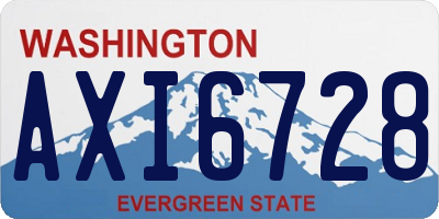 WA license plate AXI6728