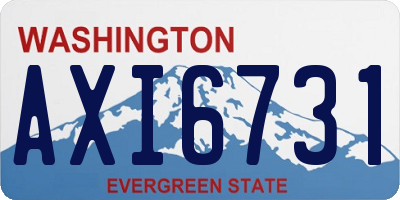WA license plate AXI6731