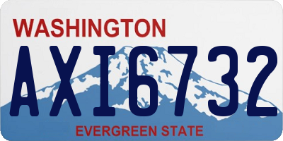 WA license plate AXI6732