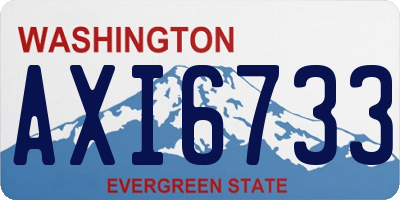 WA license plate AXI6733