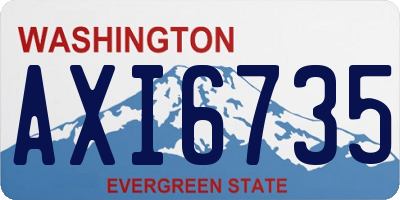 WA license plate AXI6735
