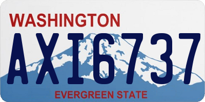 WA license plate AXI6737