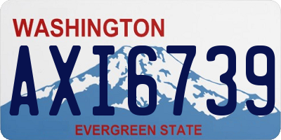 WA license plate AXI6739
