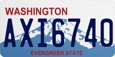 WA license plate AXI6740