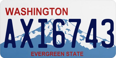 WA license plate AXI6743