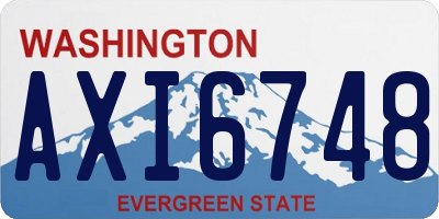 WA license plate AXI6748