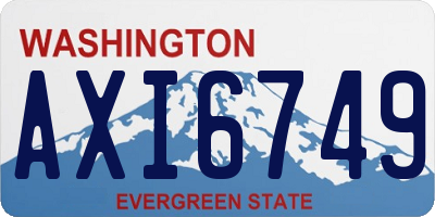 WA license plate AXI6749