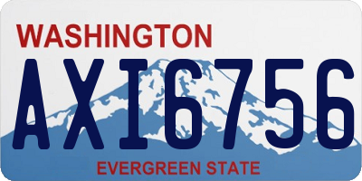 WA license plate AXI6756