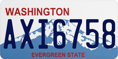 WA license plate AXI6758