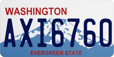 WA license plate AXI6760