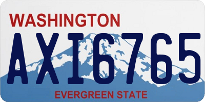 WA license plate AXI6765