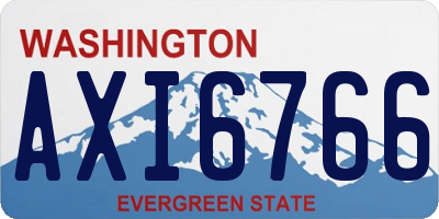 WA license plate AXI6766