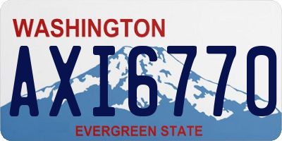 WA license plate AXI6770