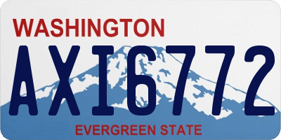 WA license plate AXI6772