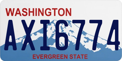 WA license plate AXI6774