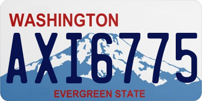 WA license plate AXI6775